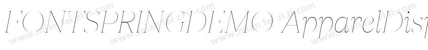 FONTSPRINGDEMO ApparelDisplayRegul字体转换